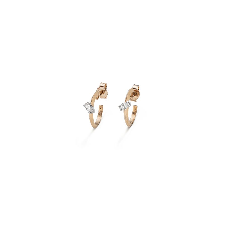 Cerchietti 'Balance' in oro rosa con marquise BALANCE | OR XS 1MRQ P/FARAU9R CT. 0,18